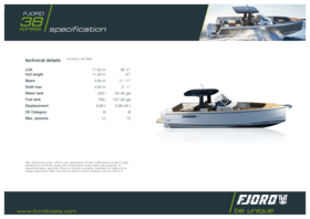 Fjord 38 xpress | Standard Specification | Fjord
