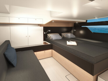 FJORD 41 XL | Choose a bright guest cabin with windows instead or a walk-in storage area, a galley and a second toilet. | Fjord